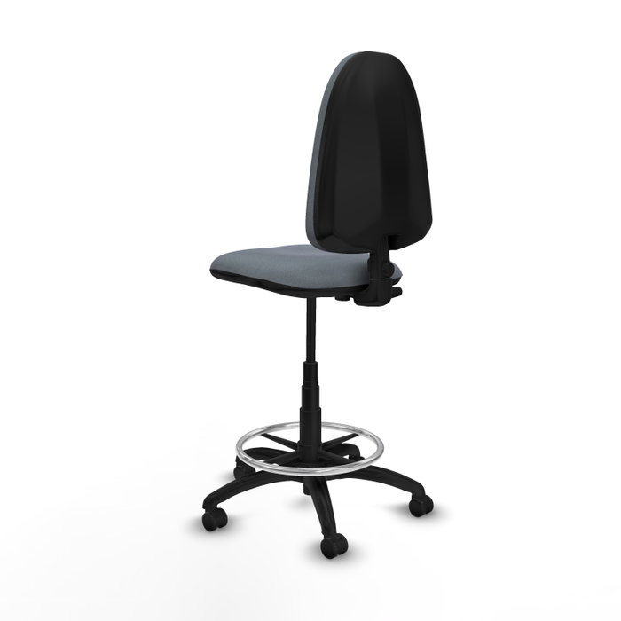PIQUERAS Y CRESPO Tabouret de Bureau Gris avec Structure Polyamide Noire