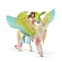 Schleich 70566 BAYALA - Figurine Coffret Magique avec Fée Surah et Pégase à Paillettes, Licorne et Fée aux Bras Mobiles avec Accessoires Équestres, Cadeau Enfant 5-12 ans