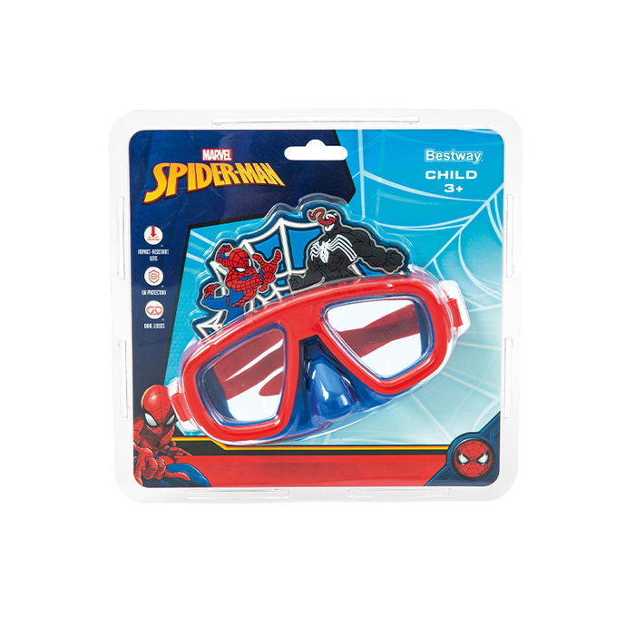 Bestway 98023 Masque de Natation Enfant Spiderman avec Sangle Silicone +3 Ans Plage et Piscine Bestway 98023 Masque de Natation Enfant Spiderman avec Sangle Silicone +3 Ans Plage et Piscine