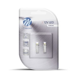 M-Tech Blister 2X Led L053W T5 1XSmd5050 Blanc Douille W2x4.6D 12V