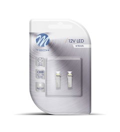 M-Tech Blister 2X Led L053W T5 1XSmd5050 Blanc Douille W2x4.6D 12V