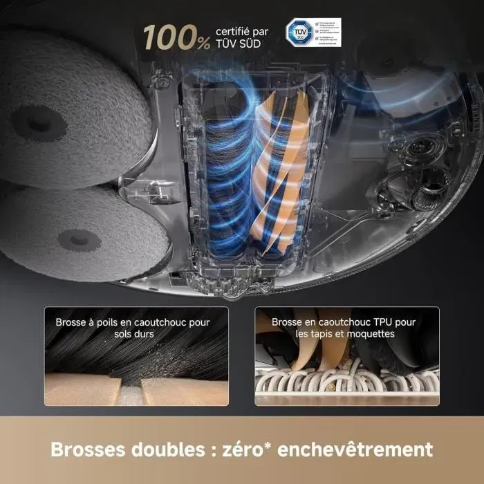 Dreame L50 Pro Ultra Robot aspirateur laveur avec vidage automatique et nettoyage auto des serpillères - Aspiration 19 500 Pa