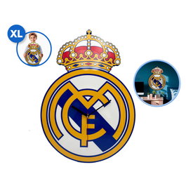 KIDS LICENSING - Horloge murale Real Madrid, décoration supporter, diamètre 30,5 cm