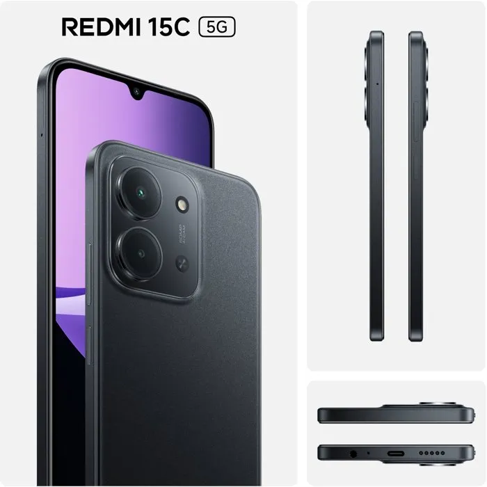 Xiaomi Redmi Note 15C 5G Noir 4 Go RAM 256 Go Smartphone