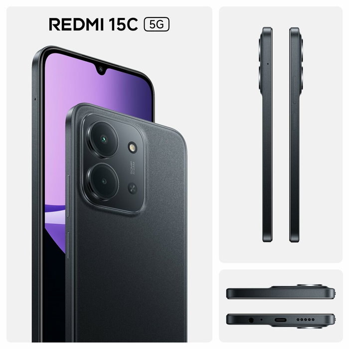 Smartphone Xiaomi REDMI 15C 5G 4-256 BK 6,9" Octa Core 4 GB RAM 256 GB Noir