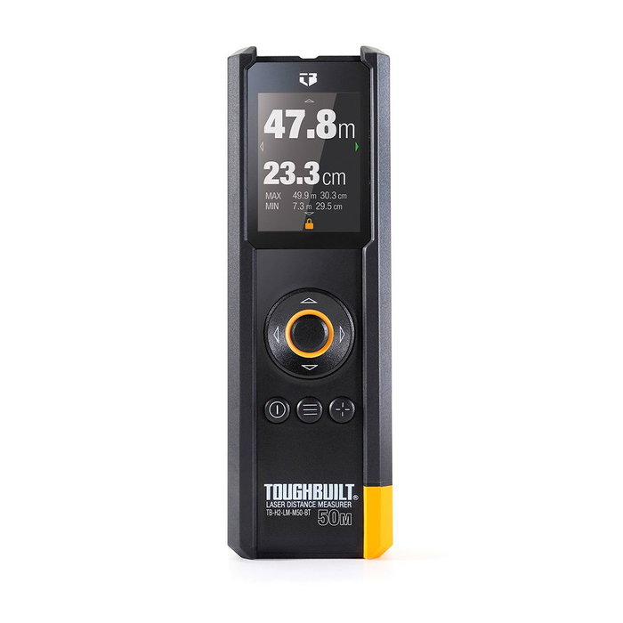Toughbuilt Medidor de Distancia Laser 50 m avec Ecran Couleur et Bluetooth IP54 Toughbuilt Medidor de Distancia Laser 50 m avec Ecran Couleur et Bluetooth IP54