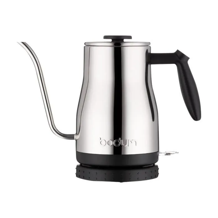 Bodum BISTRO Bouilloire électrique à long bec 1.0 L 1200 W en acier inoxydable