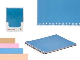 PINCELLO Bloc de prise de notes A4 40 feuilles à anneaux, Assortiment de couleurs, Pack de 48