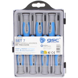 Hantums Set de 7 tournevis de haute précision (4 plats et 3 Phillips)
