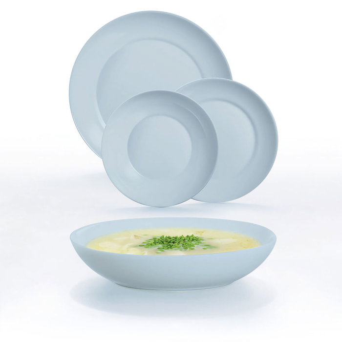Assiettes Luminarc Apy Paradise Azul Bleu verre 18 Pièces Assiettes Luminarc Apy Paradise Azul Bleu verre 18 Pièces