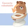 Bambisol Pot d'apprentissage bébé Mini-Toilettes - Chasse d'eau réaliste avec son, couvercle rabattable, cuvette amovible, protection anti-projection - De 12 mois à 20 kg