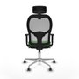 Piqueras y Crespo Chaise de Bureau 1D086G2 Vert avec Appui-tête