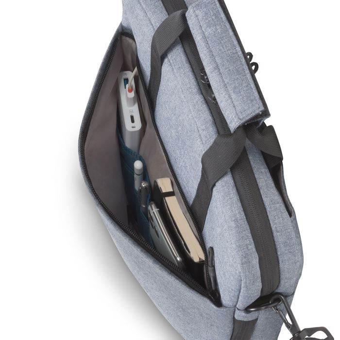 Dicota Eco MOTION - Sac à dos et sac bandoulière 2-en-1 pour PC portable 13-15.6" et tablette 12.9" - 600Dx400D rPET polyester - Bleu denim