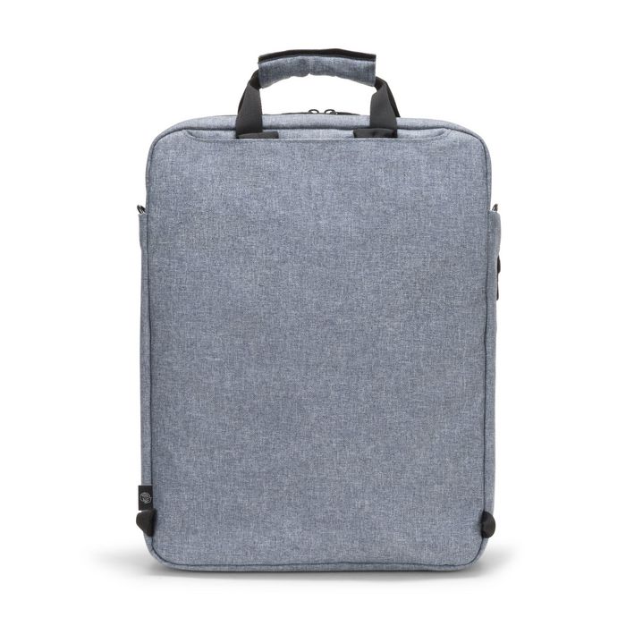 Dicota Eco MOTION - Sac à dos et sac bandoulière 2-en-1 pour PC portable 13-15.6" et tablette 12.9" - 600Dx400D rPET polyester - Bleu denim