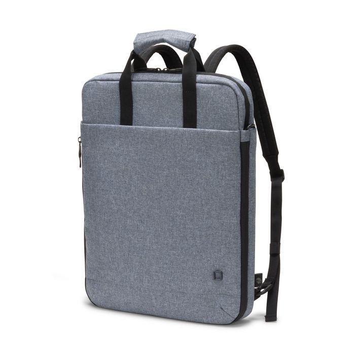 Dicota Eco MOTION - Sac à dos et sac bandoulière 2-en-1 pour PC portable 13-15.6" et tablette 12.9" - 600Dx400D rPET polyester - Bleu denim