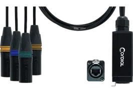 CORDIAL Adaptateur DMX - RJ45 4 XLR mâle 5 broches 70 cm