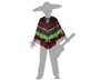BigBuy Carnival Déguisement Squelette Poncho Noir 10-12 Ans