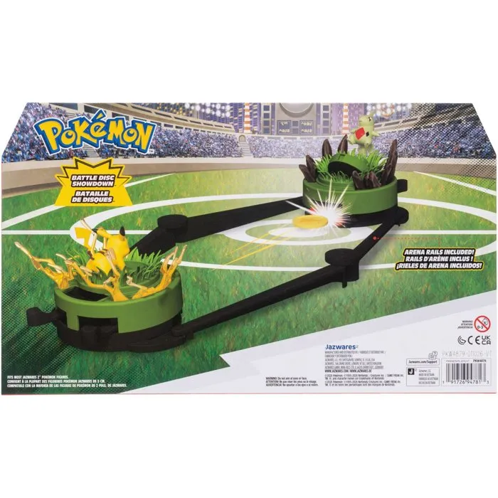 Pokemon Jeu de duel avec Pikachu et Embrylex, arène et disques de bataille