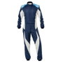 Omp Combinaison de course technique Evo FIA 8856-2018 Bleu Marine / Gris / Cyan Taille 64