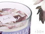 Acorde Bougie Verre Couvercle Doré Aire de Lin Blanc 12x8x12 cm (Set de 6)