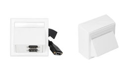 Vivolink Boîtier mural HDMI, DisplayPort, 3,5 mm inclus boîtier mural Thorsmann Blanc