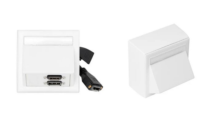 Vivolink Boîtier mural HDMI, DisplayPort, 3,5 mm inclus boîtier mural Thorsmann Blanc Vivolink Boîtier mural HDMI, DisplayPort, 3,5 mm inclus boîtier mural Thorsmann Blanc