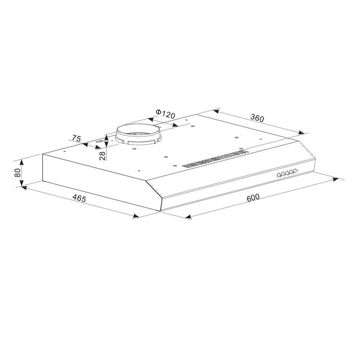Hotte standard Cecotec Flux CM 602100 Blanc Hotte standard Cecotec Flux CM 602100 Blanc