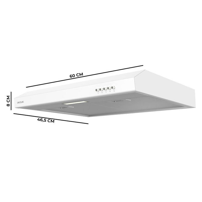Hotte standard Cecotec Flux CM 602100 Blanc Hotte standard Cecotec Flux CM 602100 Blanc