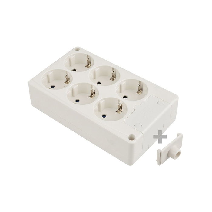 Rallonge 6 prises Schuko sans interrupteur Solera 8106 3500 W 250 V 16 A Rallonge 6 prises Schuko sans interrupteur Solera 8106 3500 W 250 V 16 A