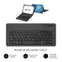 Subblim Étui et Clavier Bluetooth Espagnol pour Tablette 11 Pouces, Fond Azur Marbre, Bluetooth 5.2, Rechargeable