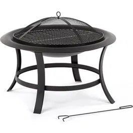Fieldmann FZG 1025 Brasero d'extérieur pour barbecue et soirées d'été avec foyer 74 cm et hauteur de cuisson 40 cm