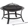 Fieldmann FZG 1025 Brasero d'extérieur pour barbecue et soirées d'été avec foyer 74 cm et hauteur de cuisson 40 cm
