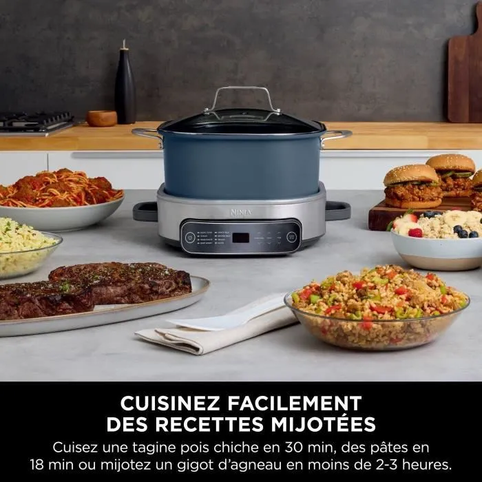 Ninja Foodi MC1101EU - Multicuiseur 8-en-1 avec mijoteuse, cuiseur à riz et cuiseur vapeur - 6 Litres - 8 programmes de cuisson