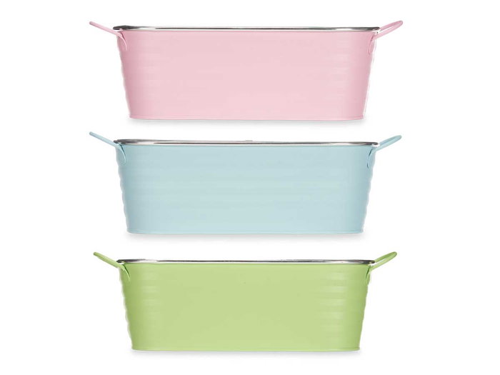 Ibergarden Macetero Ovalado Zig Zag Filo Plata 32.5x10x12 cm Métal Couleurs Aléatoires (Set de 24) Ibergarden Macetero Ovalado Zig Zag Filo Plata 32.5x10x12 cm Métal Couleurs Aléatoires (Set de 24)