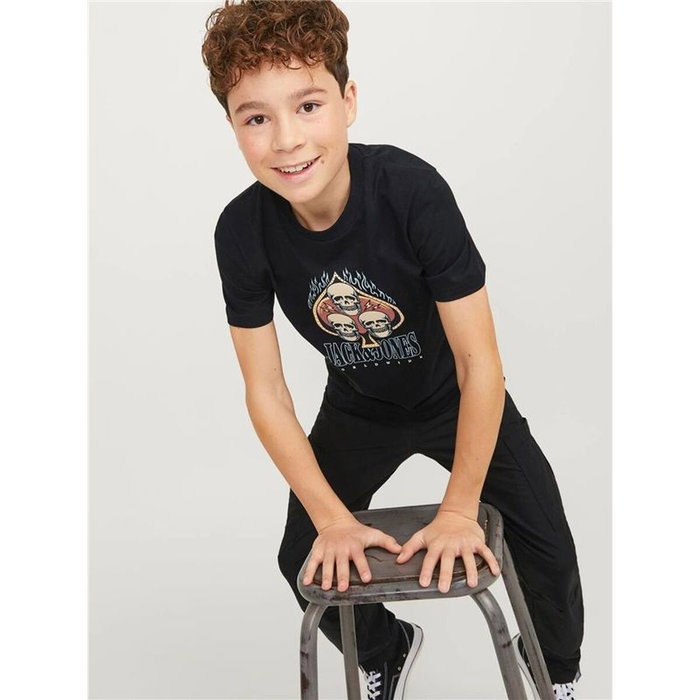 T shirt à manches courtes Enfant Jack & Jones 12253965-C-N10 Noir