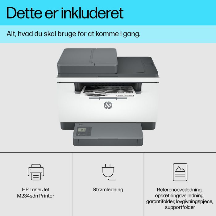 HP M234sdn LaserJet - Imprimante Multifonction Noir et Blanc 29 ppm, Impression, Copie, Numérisation, Recto-Verso Auto, HP Smart, Chargeur Auto