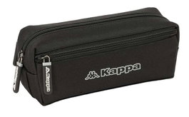 Safta Portatodo triple petit avec gomme élastique 20cm Kappa Dark - Coffret de rangement 22 x 8.5 x 6 cm