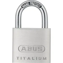 Cadenas de sécurité ABUS TITALIUM 64TI/30, corps aluminium léger, clé paracentrique, protection renforcée, risque moyen