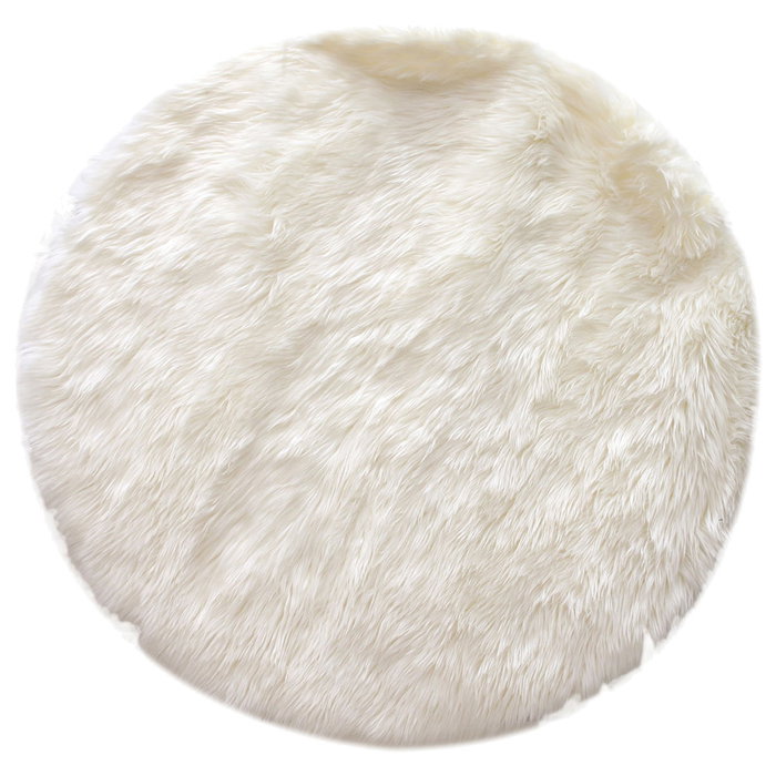 Home Deco Factory Tapis Rond en Imitation Peau 115 cm Home Deco Factory Tapis Rond en Imitation Peau 115 cm