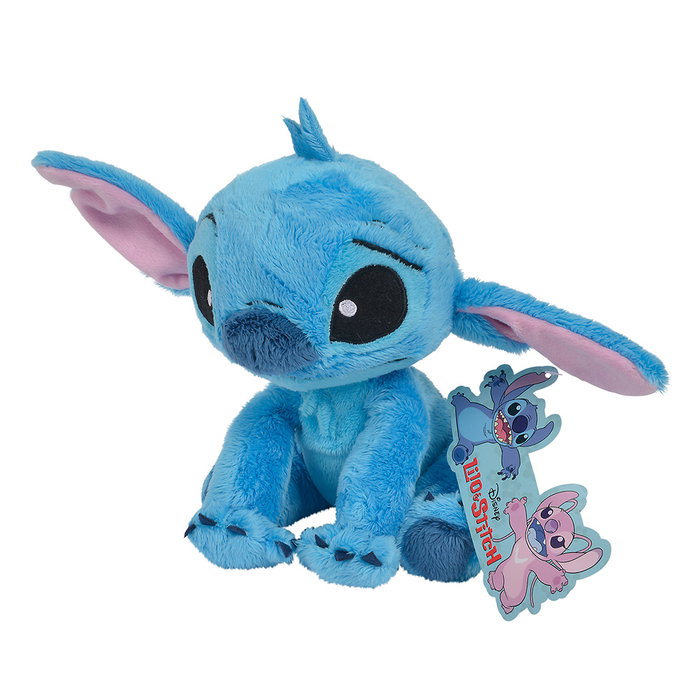 SIMBA Peluche Stitch Disney 25 cm - Licence Officielle - Jeu multilingue (Français, Anglais, Allemand, Italien, Portugais, Espagnol)