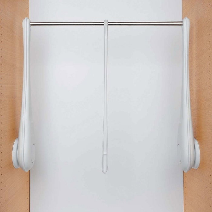 Servetto Perchero abatible ONLY Blanc-nickel 600-1000 mm Servetto Perchero abatible ONLY Blanc-nickel 600-1000 mm