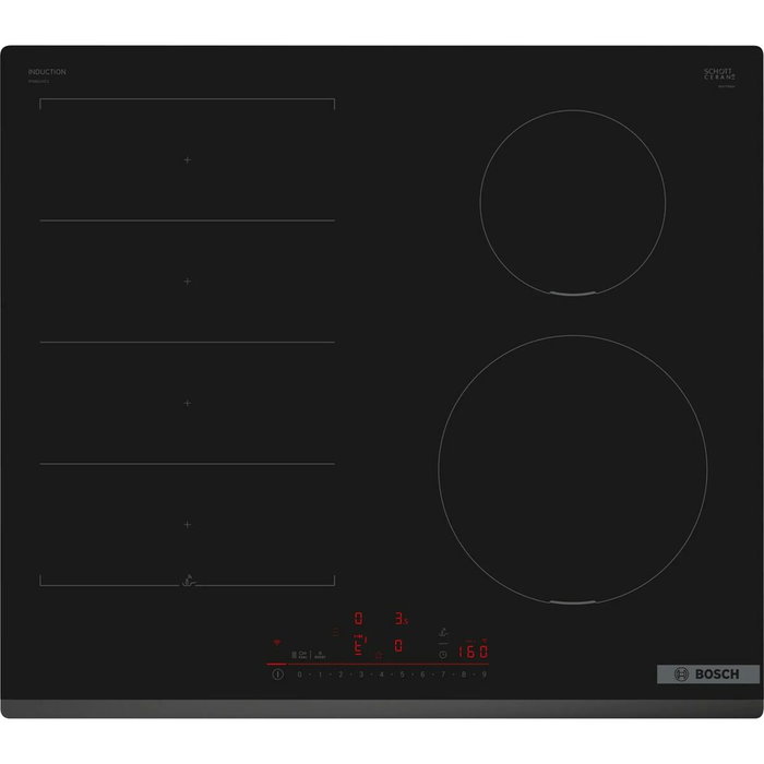 Bosch PIX631HC1E Serie 6 Table de cuisson à induction 60 cm, 4 foyers, Noir