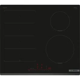 Bosch Table de cuisson induction Serie 6 PIX631HC1E - Noir - 60 cm - 4 foyers dont zone flex - 7400 W - Multitouch+ - Home Connect