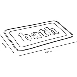 Today - Tapis de bain mémoire de forme Utility - Anti-dérapant - 40x60 cm - Vert - Polyester et PVC