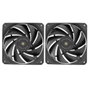 Mars Gaming Ventilateur de boîtier Kit 2x120mm Mf - Nc 2 PWM Noir, 72 CFM, 800-1800 RPM