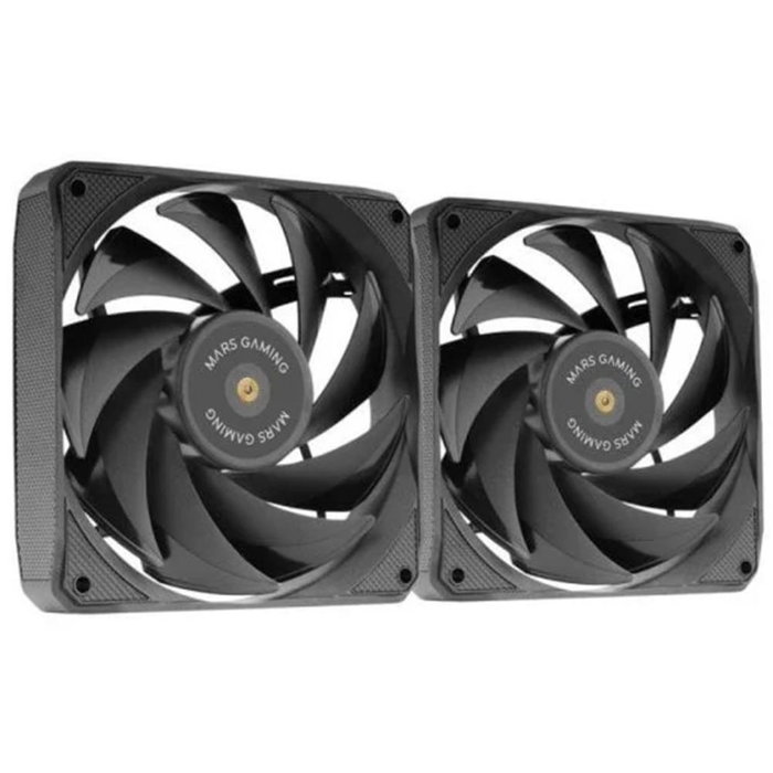 Mars Gaming Ventilateur de boîtier Kit 2x120mm Mf - Nc 2 PWM Noir, 72 CFM, 800-1800 RPM Mars Gaming Ventilateur de boîtier Kit 2x120mm Mf - Nc 2 PWM Noir, 72 CFM, 800-1800 RPM
