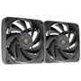 Mars Gaming Ventilateur de boîtier Kit 2x120mm Mf - Nc 2 PWM Noir, 72 CFM, 800-1800 RPM