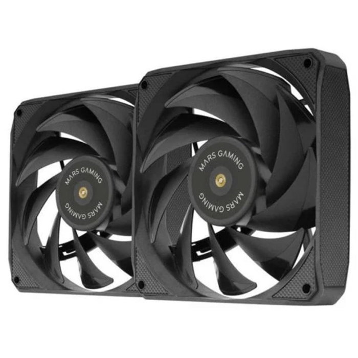 Mars Gaming Ventilateur de boîtier Kit 2x120mm Mf - Nc 2 PWM Noir, 72 CFM, 800-1800 RPM Mars Gaming Ventilateur de boîtier Kit 2x120mm Mf - Nc 2 PWM Noir, 72 CFM, 800-1800 RPM
