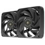 Mars Gaming Ventilateur de boîtier Kit 2x120mm Mf - Nc 2 PWM Noir, 72 CFM, 800-1800 RPM