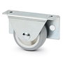 Q&Q Roulette fixe pour lit gigogne Oriana A/Nylon, acier zingué et polyuréthane, diamètre 39 mm, hauteur 42 mm, charge max 30 kg